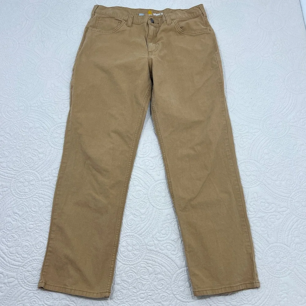 Carhartt Mens Relaxed Fit Canvas‎ Work Pants Brown 102517-918 36x30